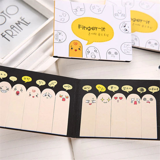 Finger sticky notes