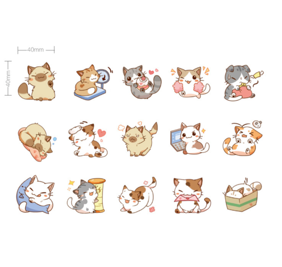 Little Chibi Cat Stickers