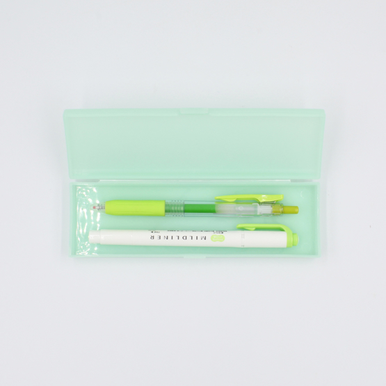 Porta-lápis transparente - verde