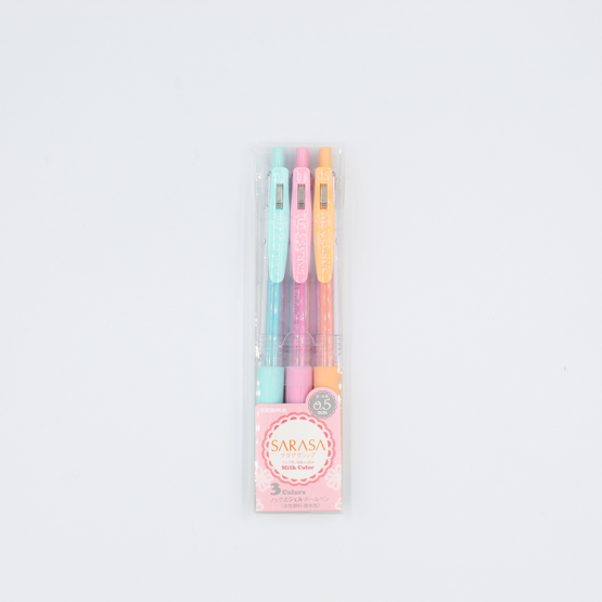 Zebra Sarasa Clip Milk Gel Pen - 0.5 mm - 3