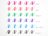 Pentel Fude Touch Sign Brush Pen - 5 set