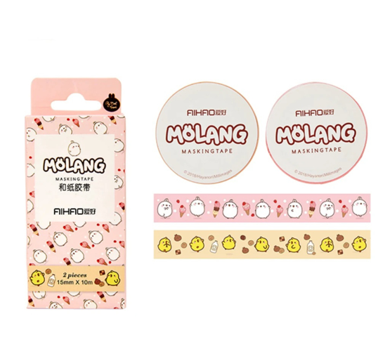 Molang Washi Tape 2-Pack