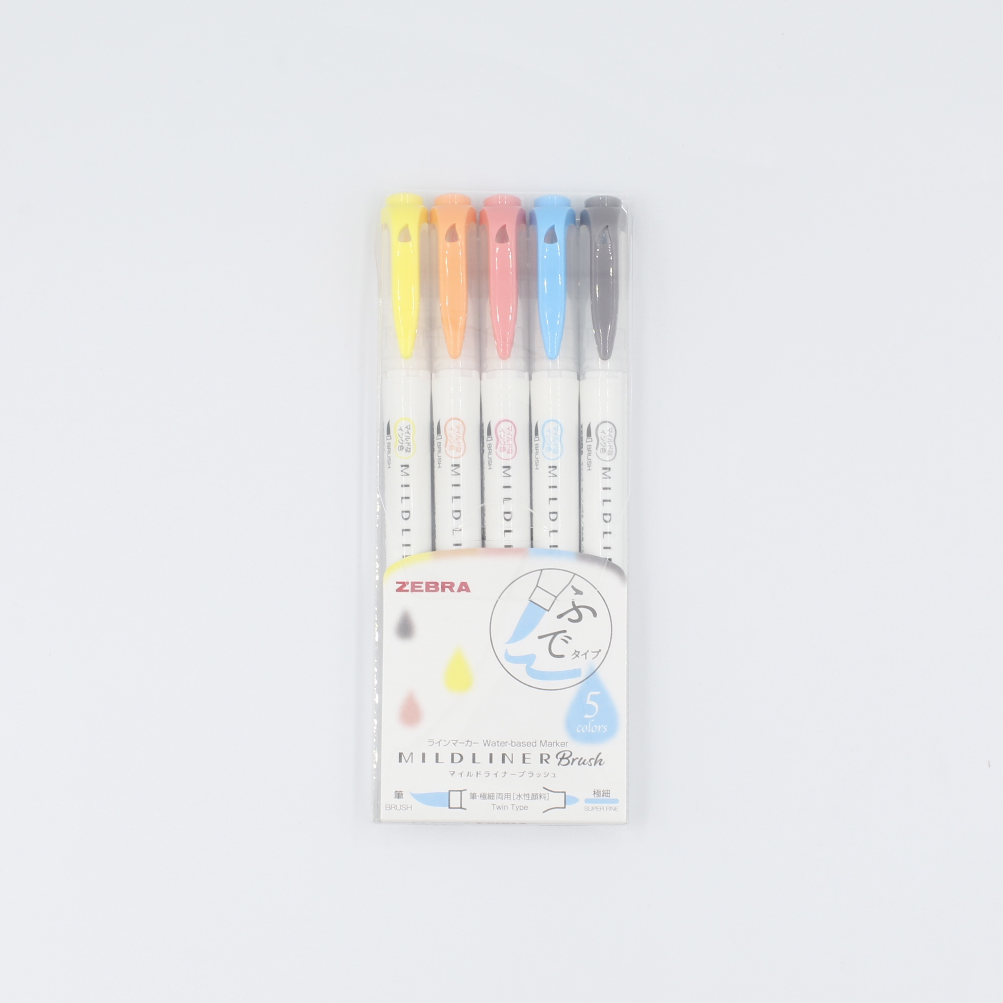 Zebra Mildliner Brush Pens - Conjunto Friendly