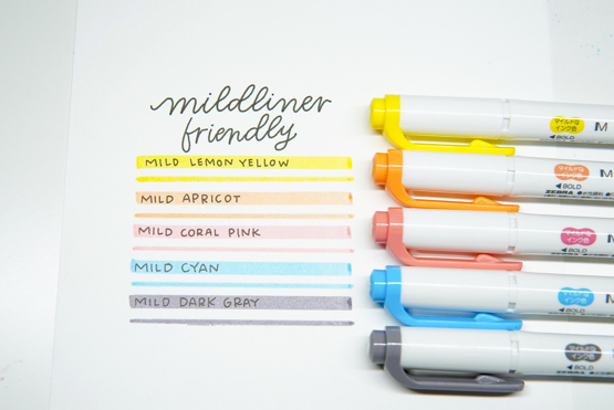 Zebra Mildliner Brush Pens - Conjunto Friendly