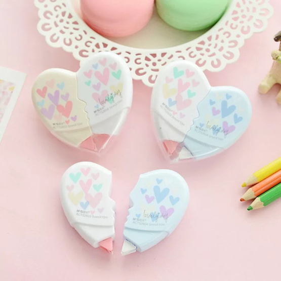 Heart Shaped Correction Tape 2 in 1