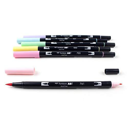 Brush Pens Tombow Dual - Conjunto 6 Pastel
