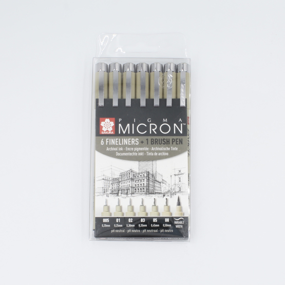 Marcadores Sakura Pigma Micron - Conjunto 6