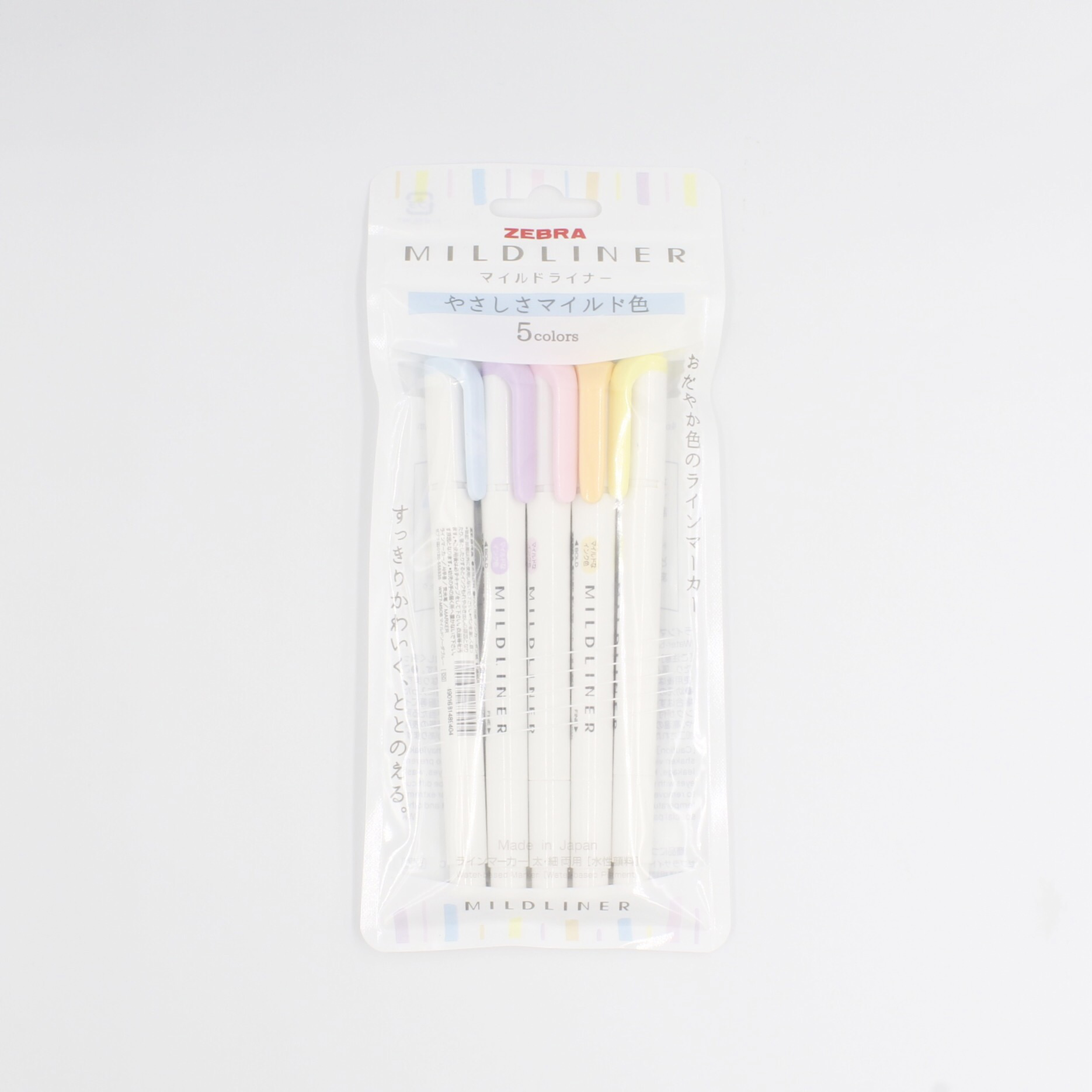 Zebra Mildliner Highlighter 5 Color Set Natural Mild