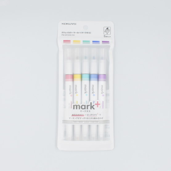 Marcadores 2 em 1 Kokuyo Mark+