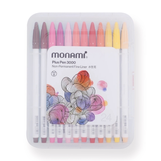 Fineliners Monami Plus Pen 3000 - Conjunto 24